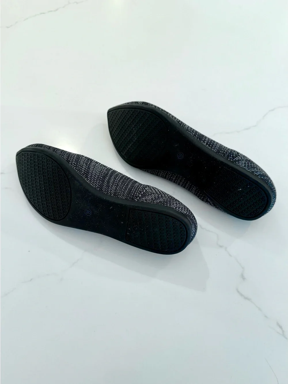 Rothy’s The Point Pointed Toe Flats Size 9 Cloud Grey Birdseye - Retired Color
